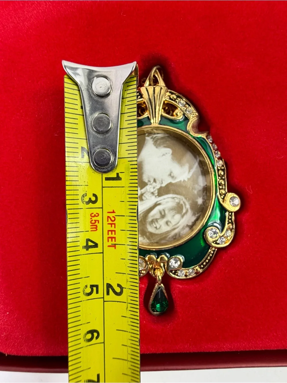Lenox Set of 3 Frames Jeweled Christmas Ornaments 2.25